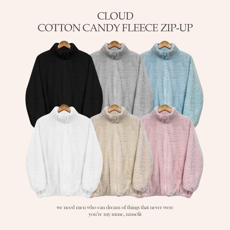 *6COL*남여공용,L-XL* 몽실몽실 구름핏 솜사탕 후리스 집업 (남여공용) 상세 이미지 5