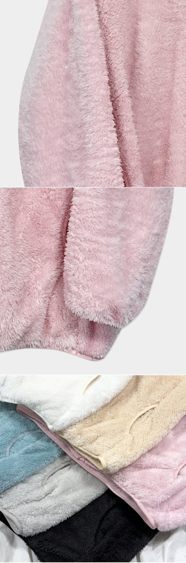 *6COL*남여공용,L-XL* 몽실몽실 구름핏 솜사탕 후리스 집업 (남여공용) 상세 이미지 13