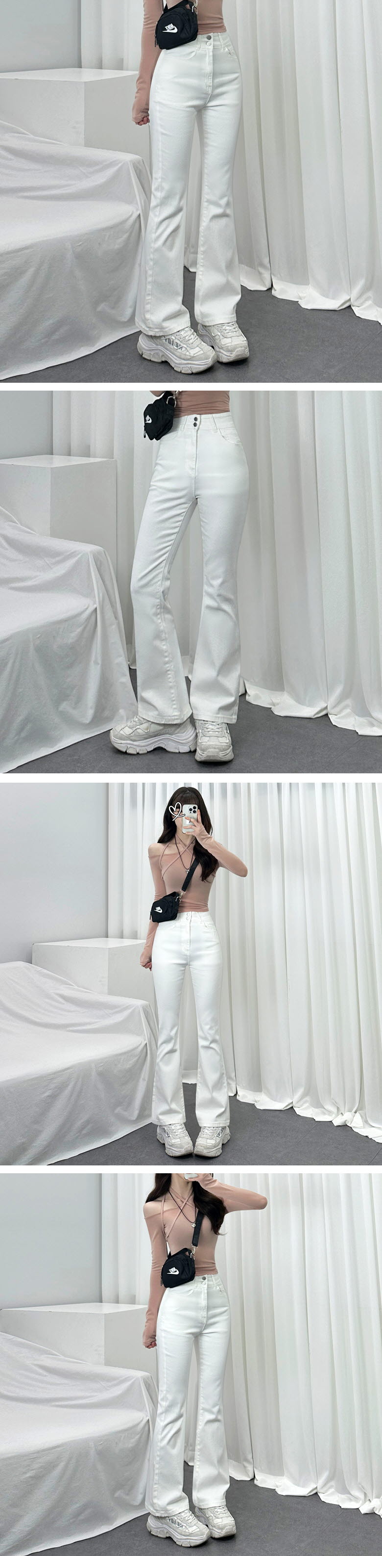 *숏,일반,롱/S~2XL*군살쏙!* 모나코 투버튼 하이웨스트 부츠컷 팬츠 2COL 상세 이미지 11